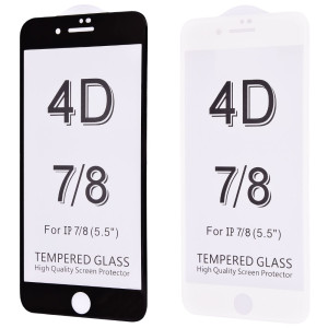 Защитное стекло Full Screen 4D 360 iPhone 7/8 без упаковки black